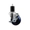 Service Caster 3.5'' Solid Poly Swivel 1-3/4'' Expanding Stem Caster with Brake SCC-EX20S3514-SPUS-TLB-134 - alternate 1